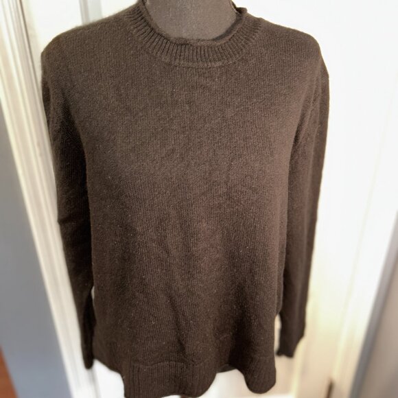 Quince Black Cashmere Crewneck, Ladies' Large - Picture 4 of 5